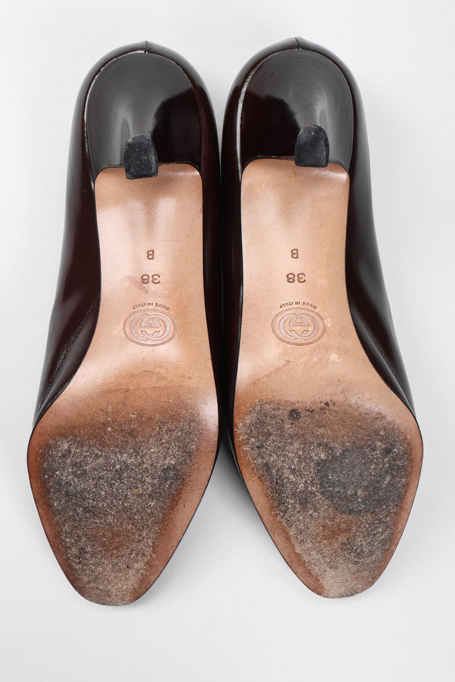 Recess Los Angeles Vintage Gucci GG Logo Leather Heels