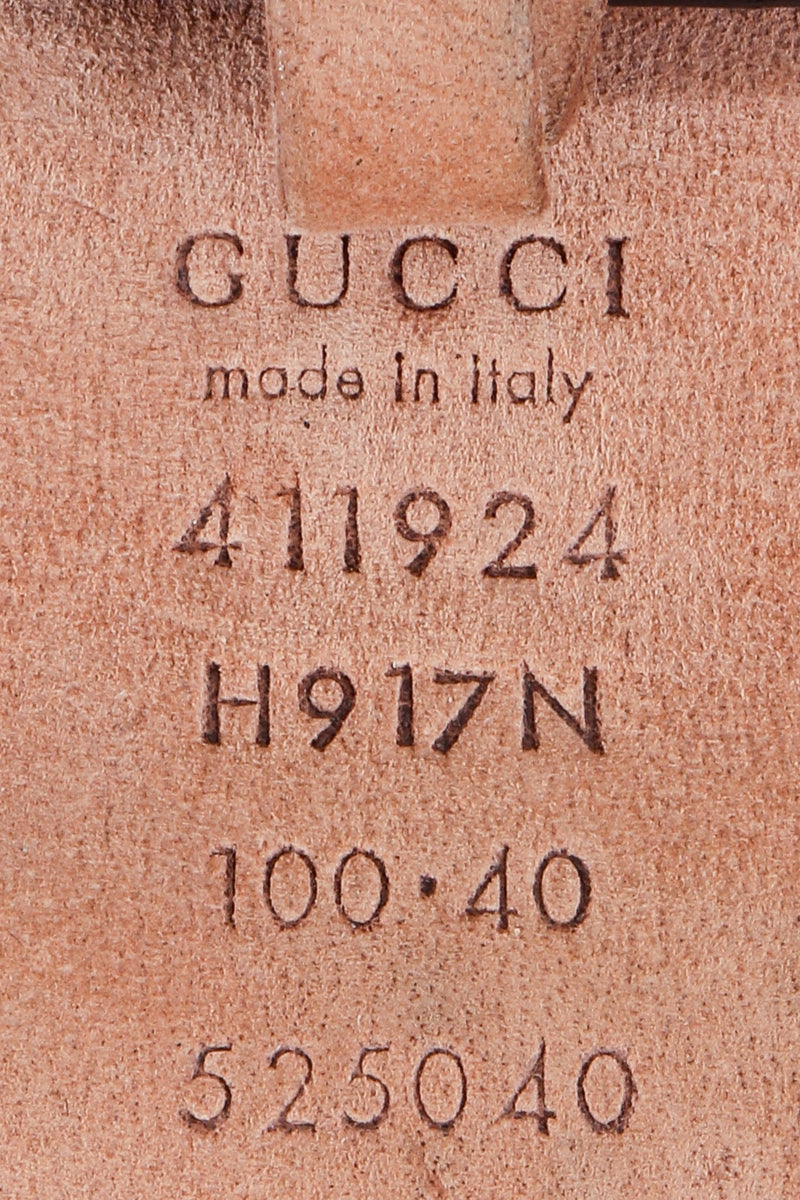 Vintage Gucci Interlocking Logo Belt Label at Recess LA