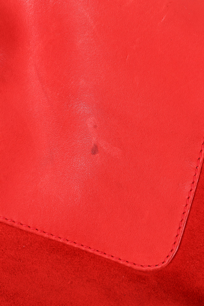 Vintage Gucci 1970s Suede Dionysus Trench Coat Stain on Pocket