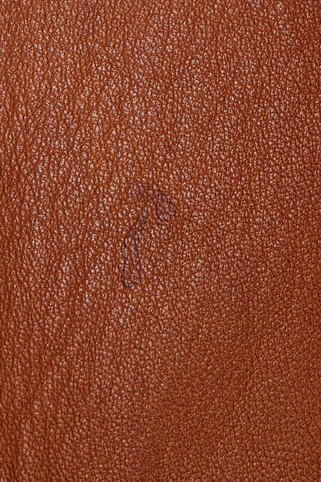 Vintage Gucci 1970s Cognac Suede Iconic Enamel Web Trench Coat Leather Stain