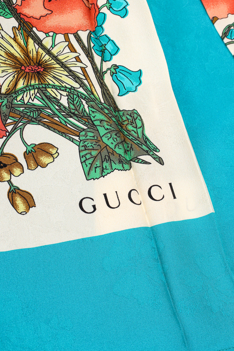 Gucci 2019 Resort Look 34 Silk Poppy Printed Scarf Skirt signature at Recess LA