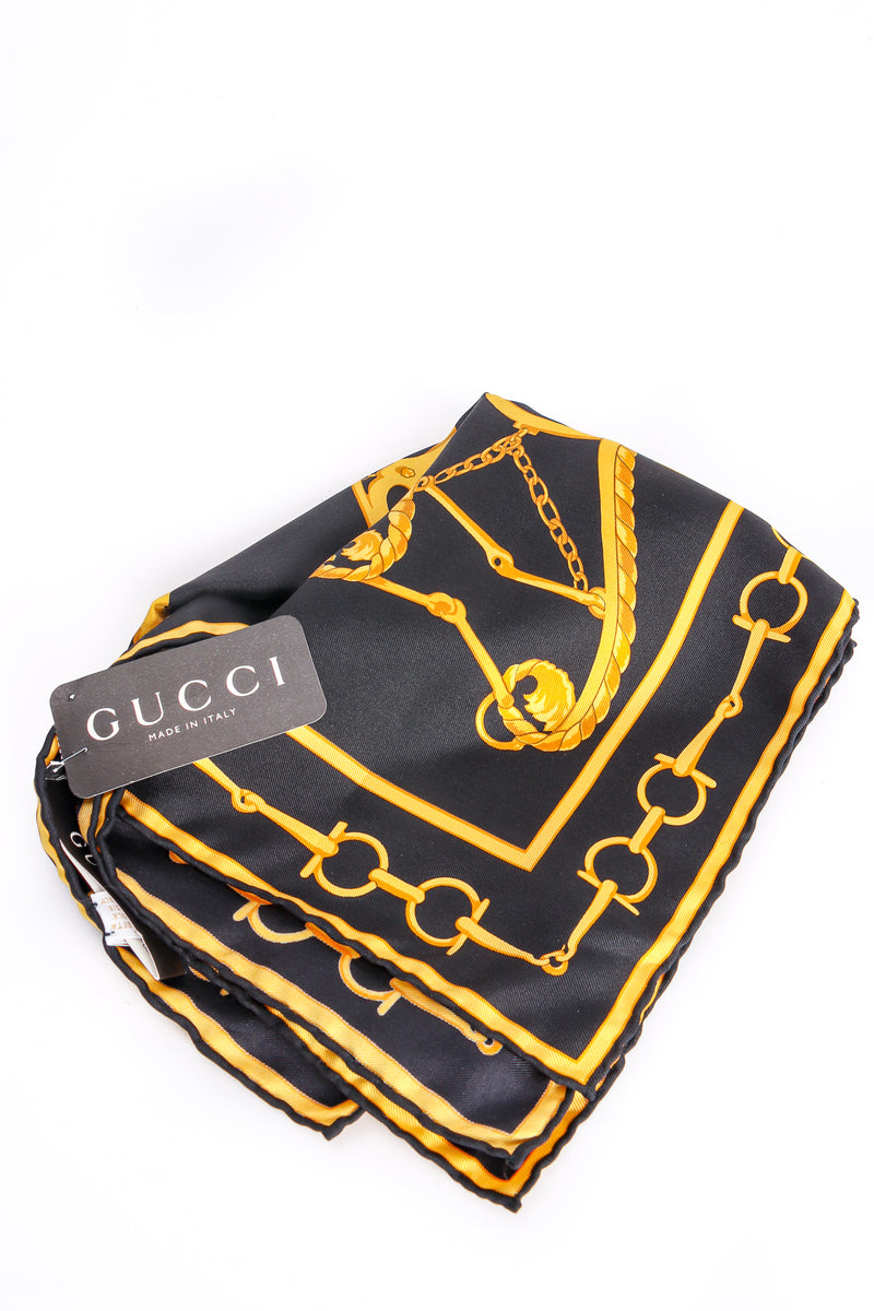 Vintage Gucci Baroque Bridle & Horsebit Silk Scarf at Recess Los Angeles