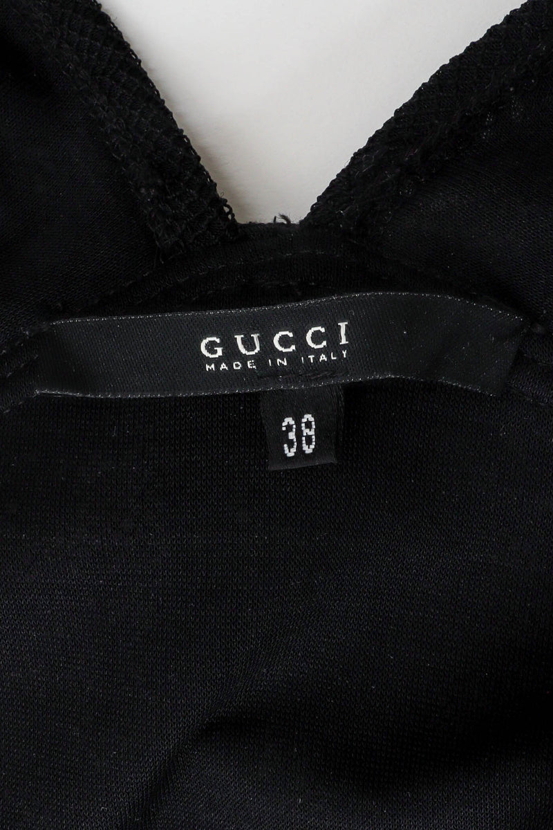 Vintage Gucci Ribbon Mesh Maxi Dress tag @ Recess LA
