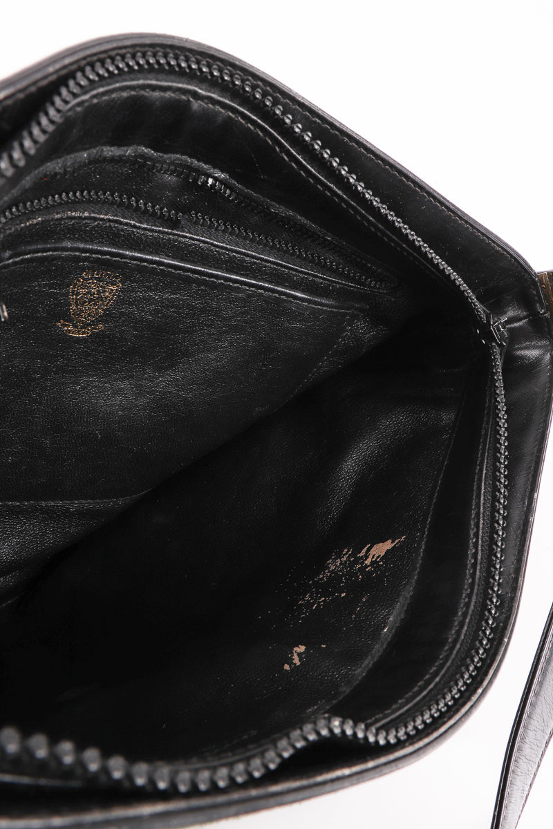 Vintage Gucci Monogram Stripe Shoulder Bag lining damage at Recess Los Angeles
