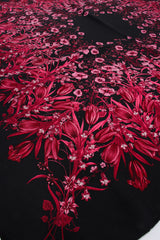 Vintage Gucci Burgundy Mono Flora Silk Scarf at Recess Los Angeles