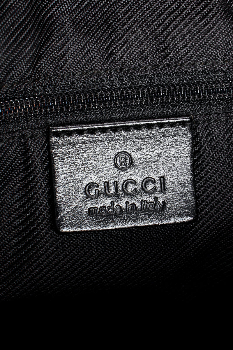 Vintage Gucci Iconic Nylon Jackie O Hobo Bag label at Recess Los Angeles