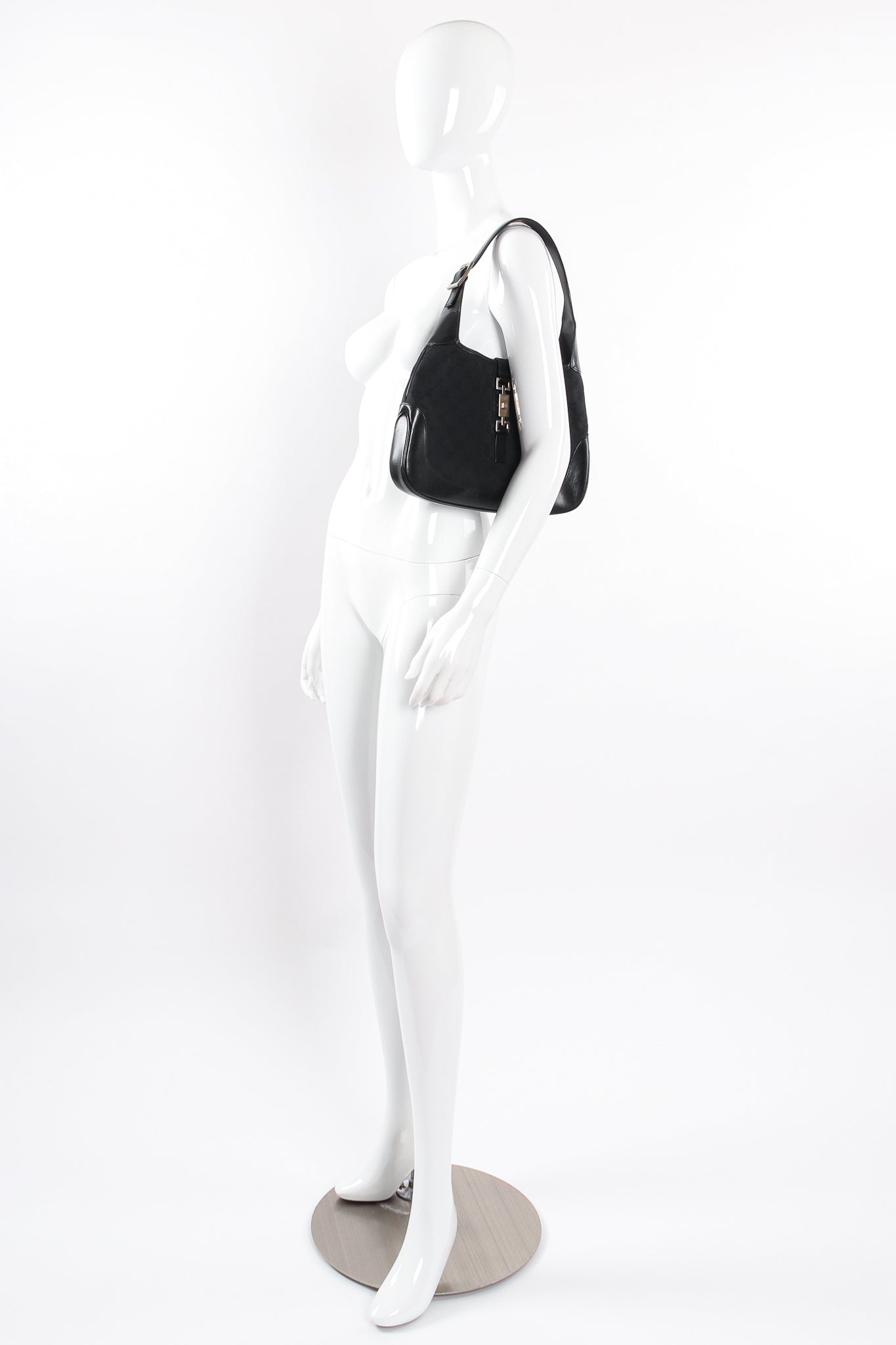 Vintage Gucci Iconic Nylon Jackie O Hobo Bag on Mannequin at Recess Los Angeles