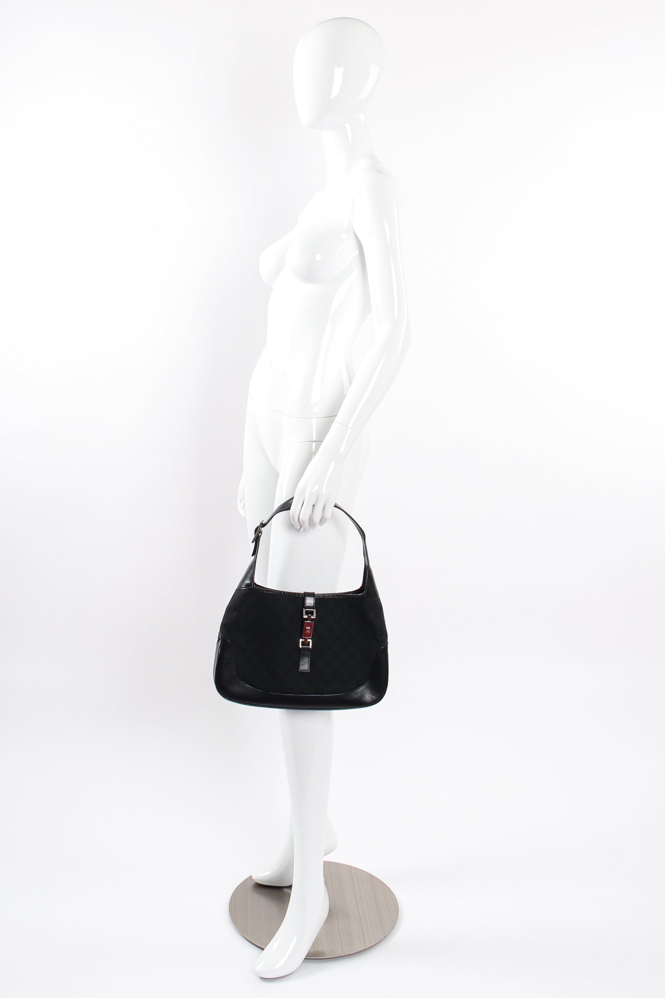 Vintage Gucci Iconic Nylon Jackie O Hobo Bag on Mannequin at Recess Los Angeles