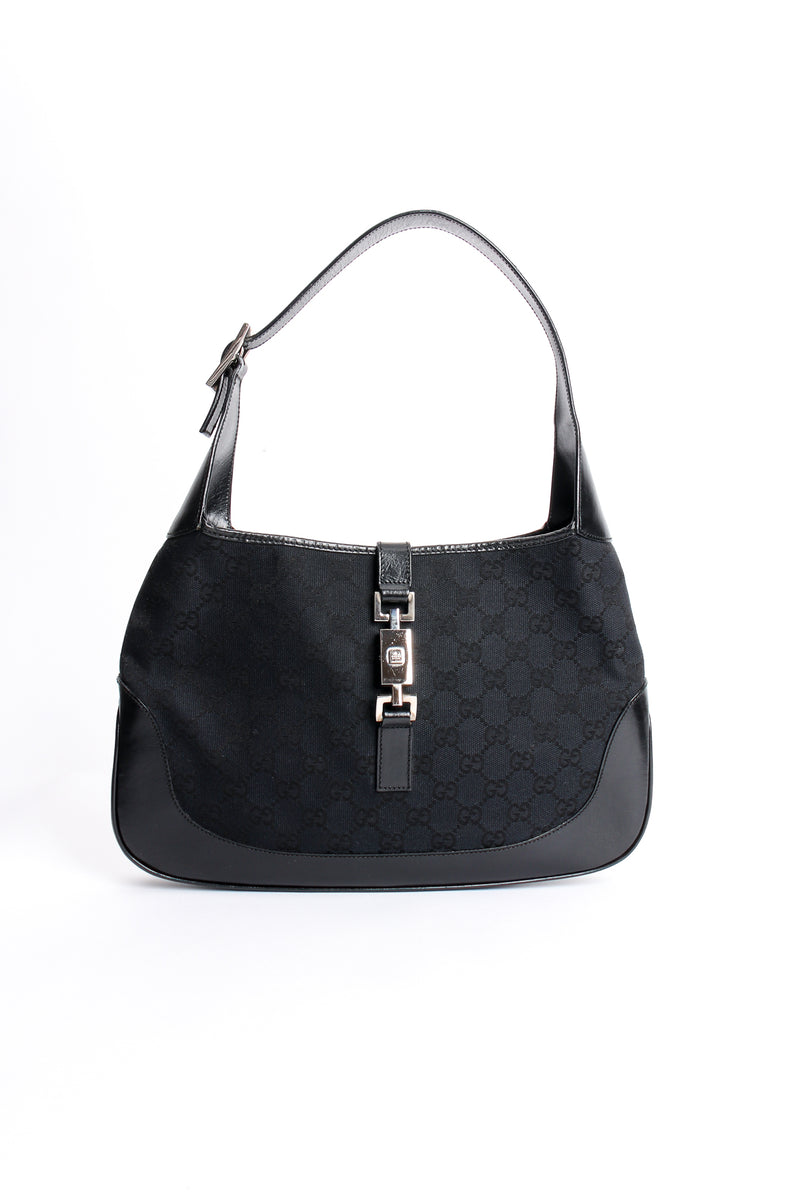Gucci Vintage Large Jackie O Black Canvas and Brown Leather Hobo Bag –  Amarcord Vintage Fashion