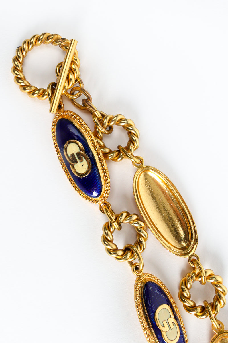 Vintage Gucci Enamel GG Logo Chain Belt – Recess