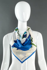 Vintage Gucci Silk Carnation Floral Scarf on mannequin @ Recess Los Angeles