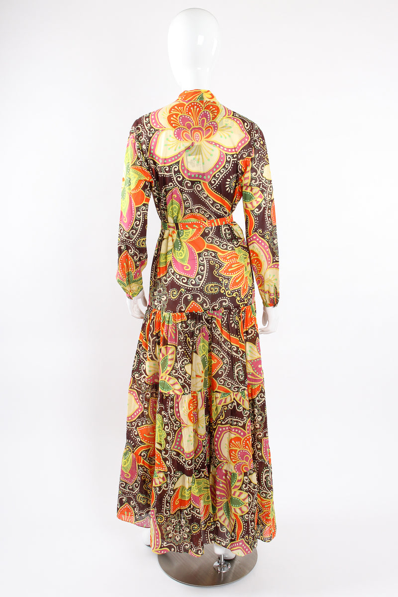 Gucci PreFall 2019 Floral Print Maxi Peasant Dress on Mannequin back at Recess Los Angeles