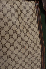 Vintage Gucci Monogram Stripe Suitcase front fabric stain at Recess Los Angeles