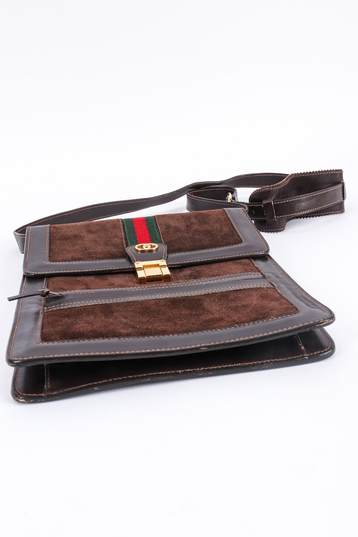 Vintage Gucci 1970s Suede Leather Shoulder Satchel – Recess