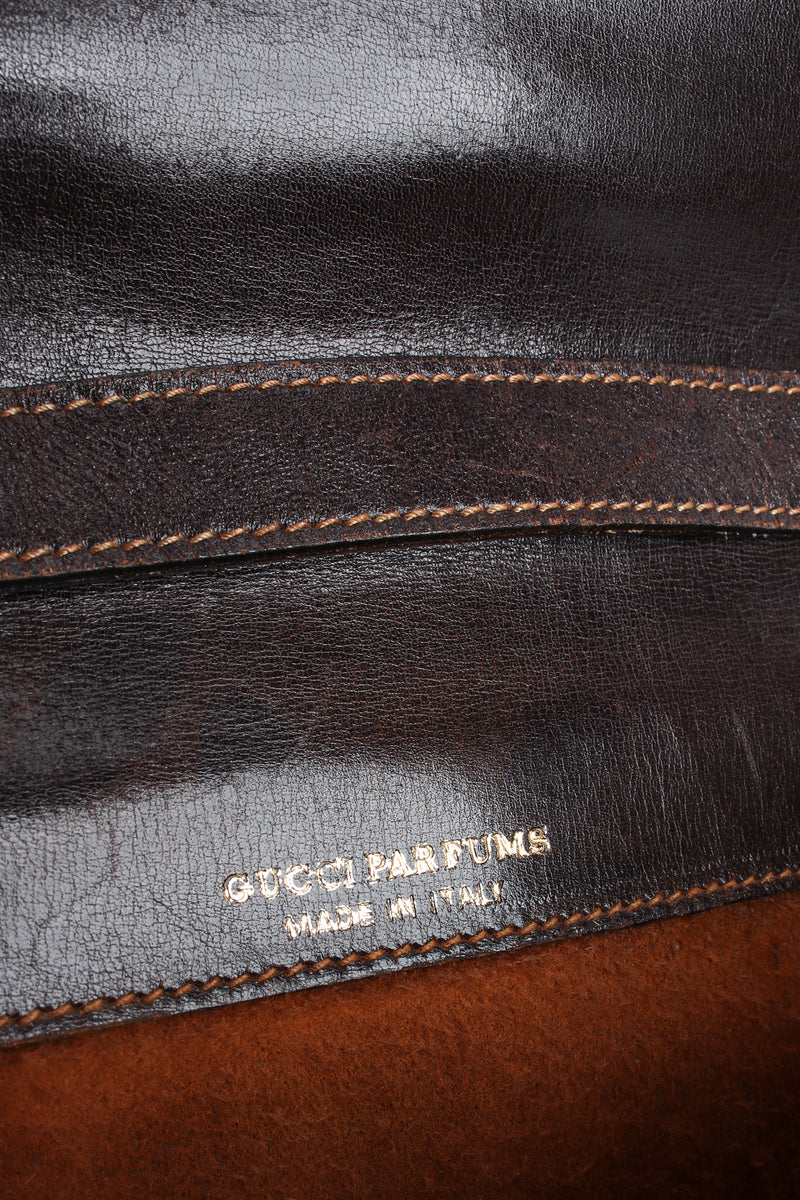 Vintage GUCCI brown signature shoulder bag satchel bag 1970s