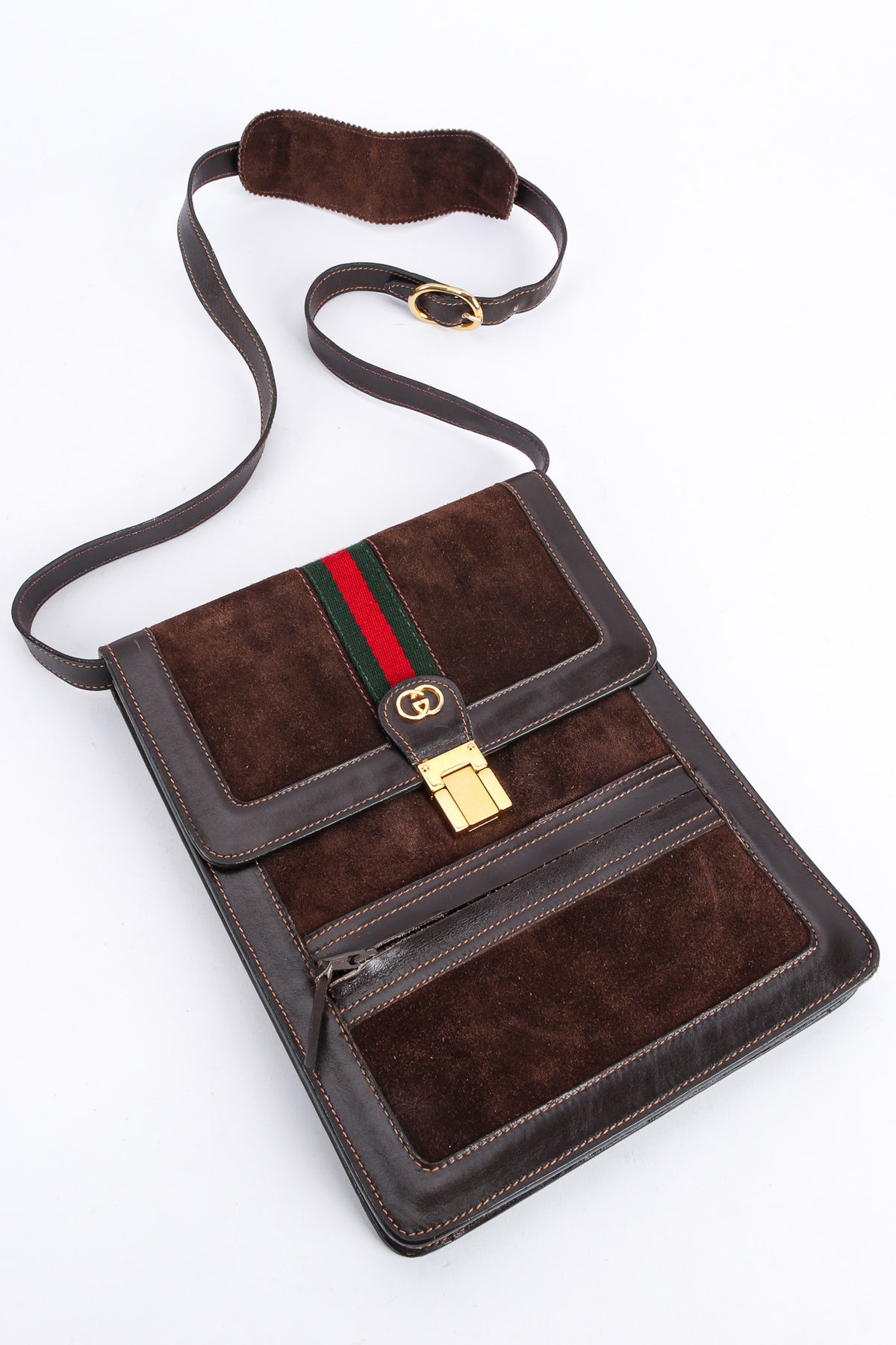 Guccibrownleathersignaturestri