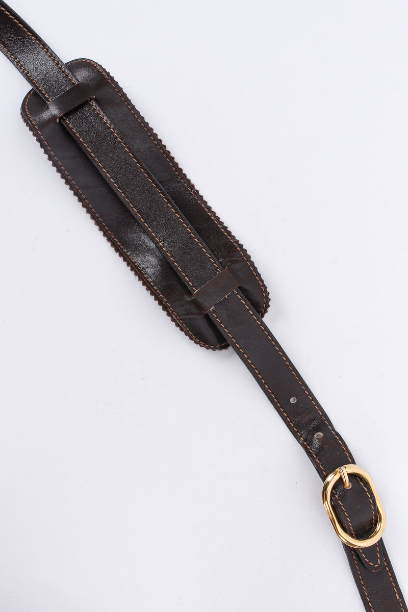 Vintage Gucci 1970s Suede Leather Shoulder Satchel strap with comfort pad  @ Recess LA