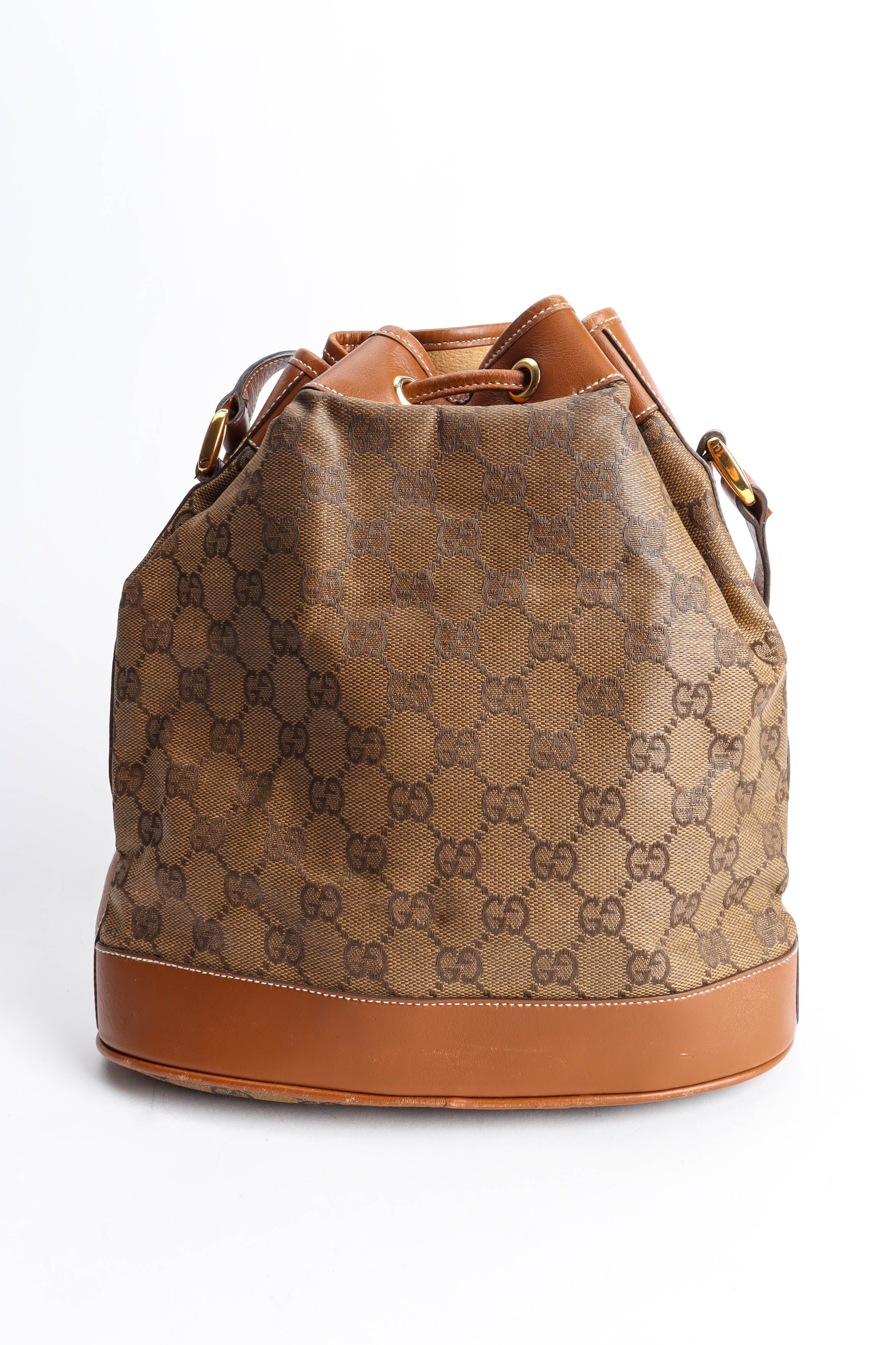 Vintage Gucci GG Monogram Bucket Bag back @ Recess LA