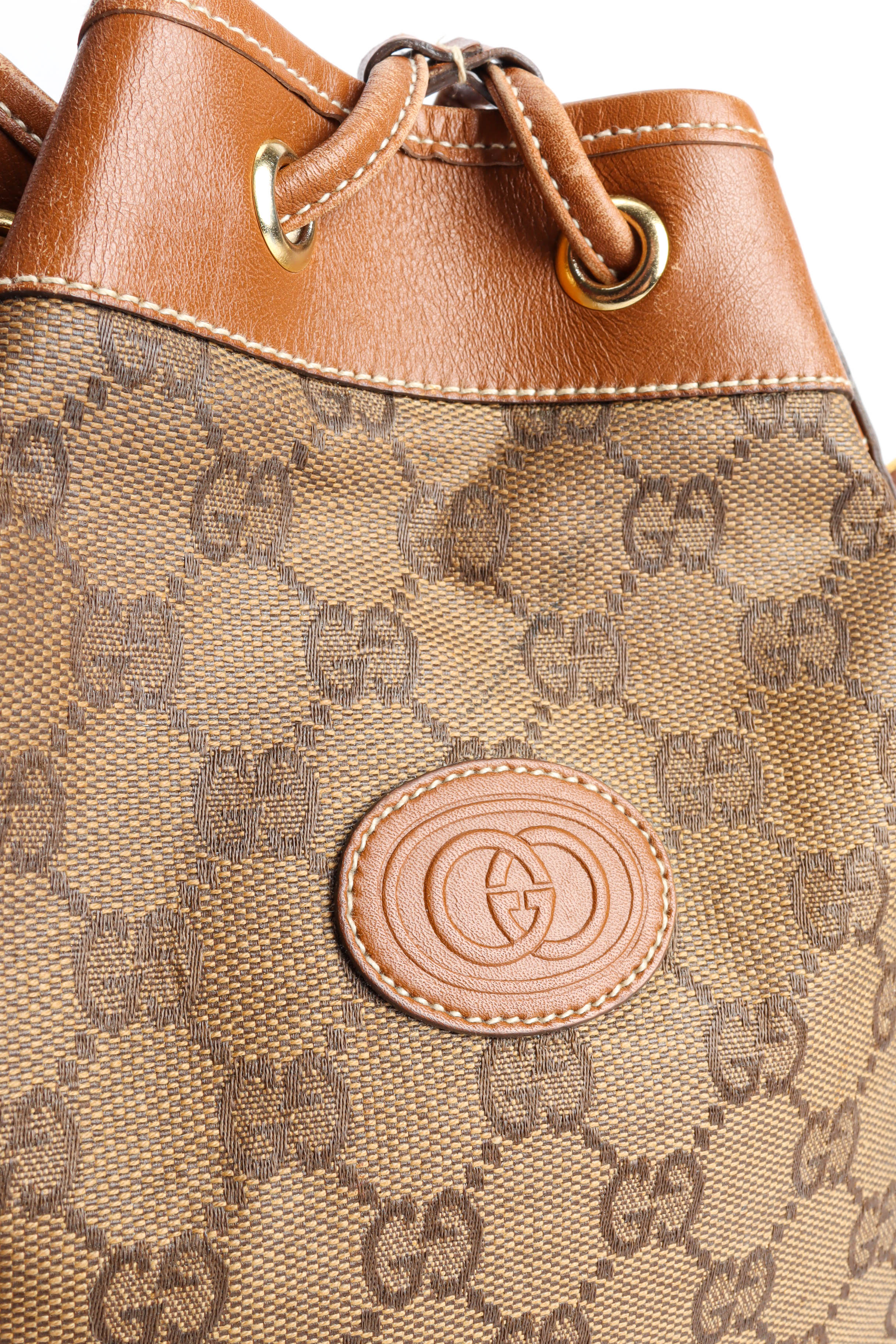 Vintage Gucci GG Monogram Bucket Bag logo @ Recess LA