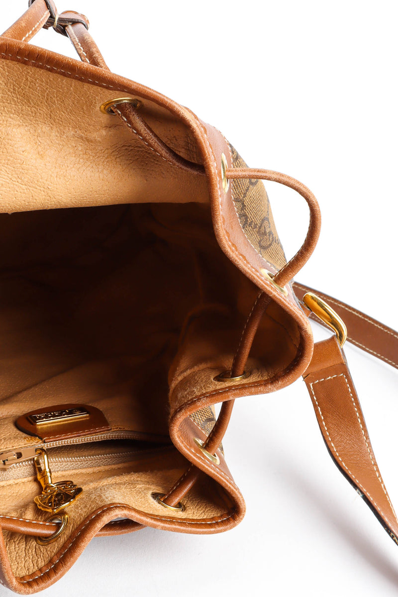 Vtg GUCCI GG Brown Leather Speedy Handbag
