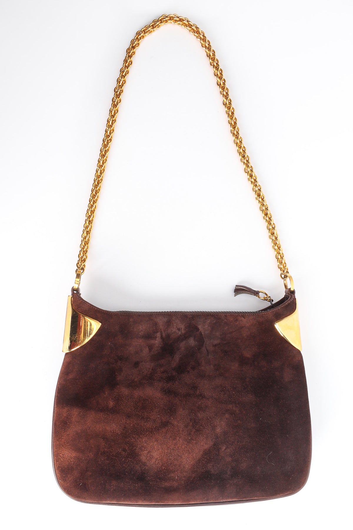 Vintage Gucci suede bag Gucci Vintage Suede Web Flap Bag - Brown Handle Bags  main image 3