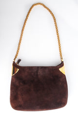 Vintage Gucci 1970s Suede Shoulder Bag front flat @ Recess Los Angeles