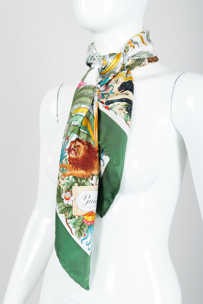 Vintage Gucci deadstock Vittorio Accornero The Jungle Scarf on Mannequin at Recess Los Angeles