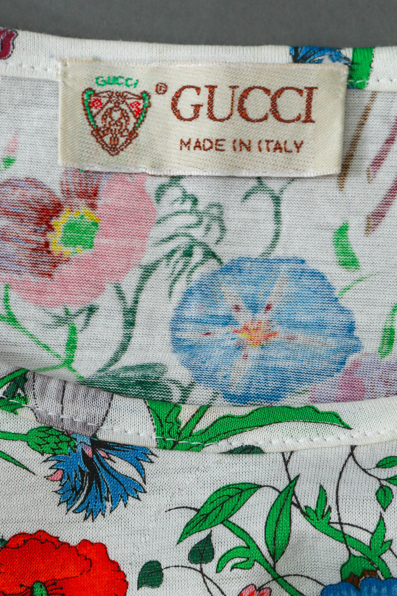 1980s Vintage Gucci Wild Botanical Top tag @ Recess LA