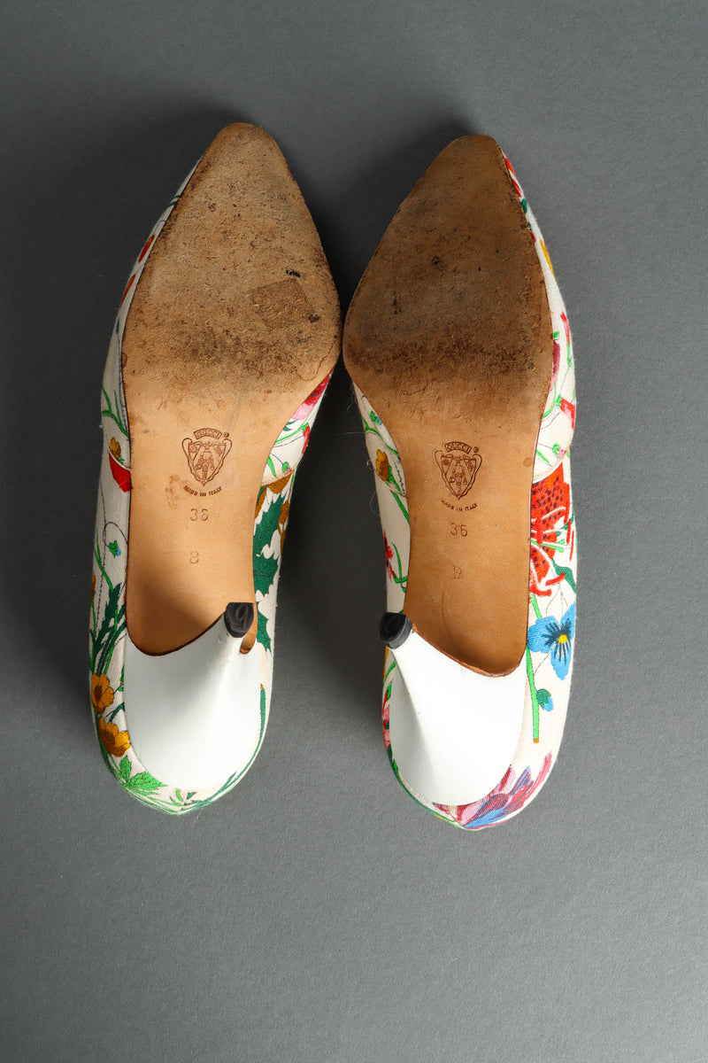 1980s Flora White Heels