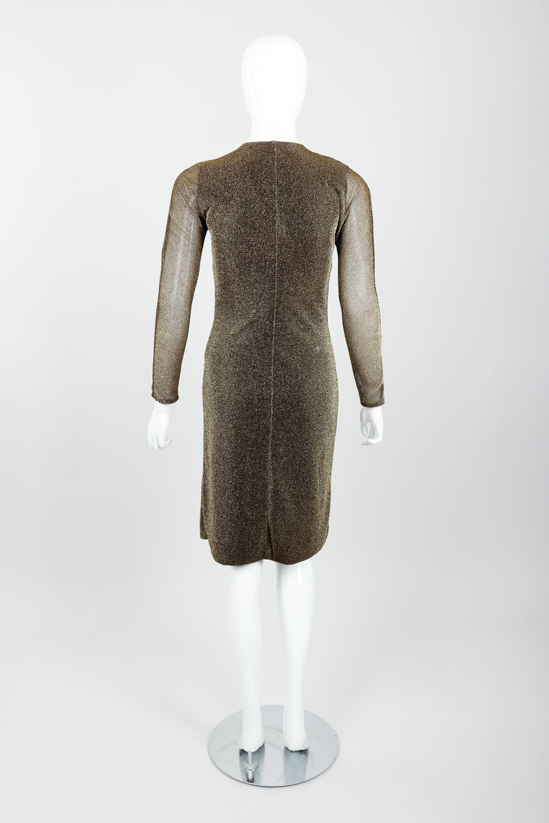 Vintage Gucci Tom Ford A/W 2000 Runway Gold Dionysus Plunge Dress Recess Vintage Gucci Tom Ford A/W 2000 Runway Gold Dionysus Plunge Dress Recess