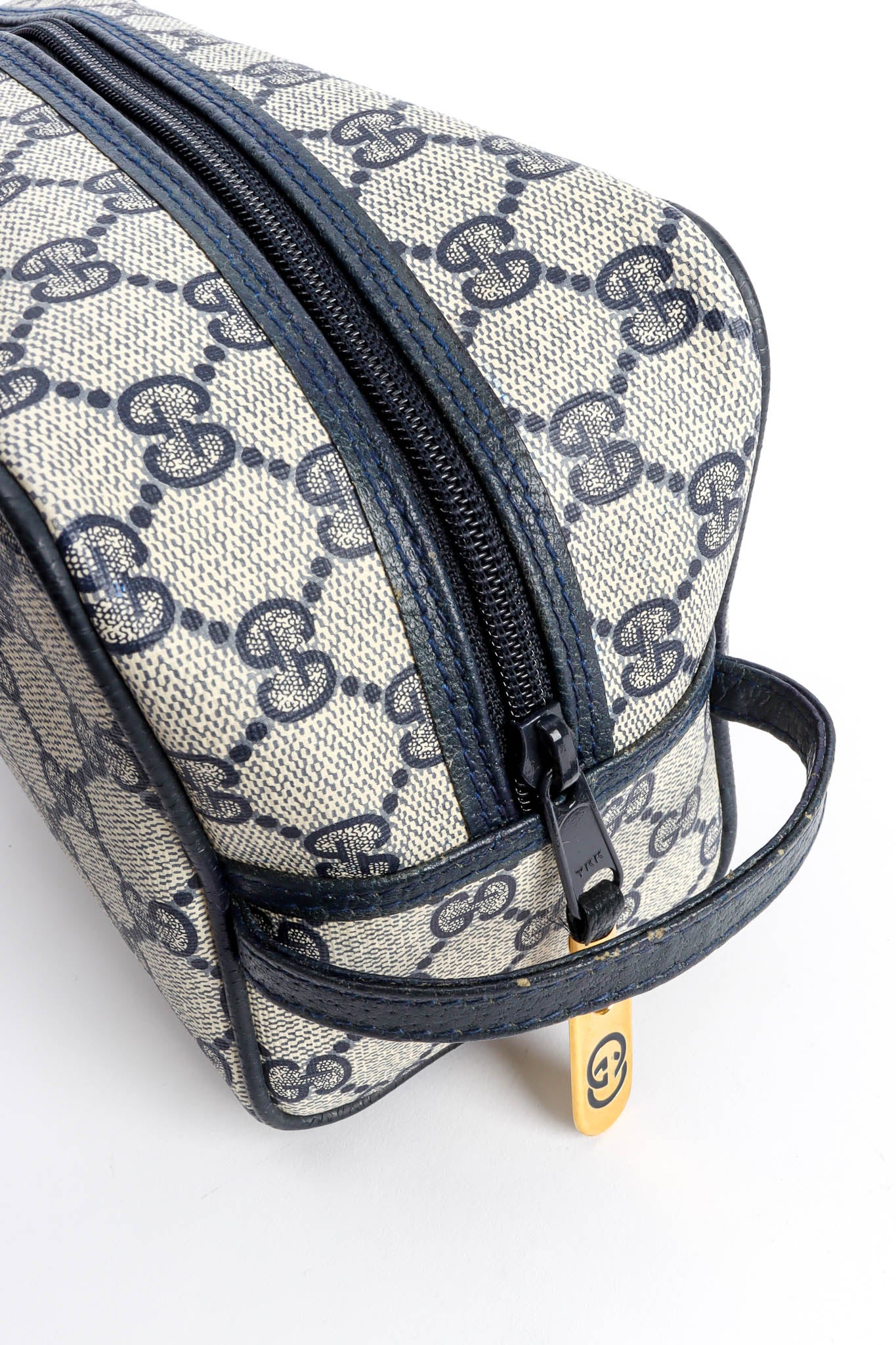 Vintage Gucci GG Monogram Travel Bag Case handle discoloration @ Recess Los Angeles