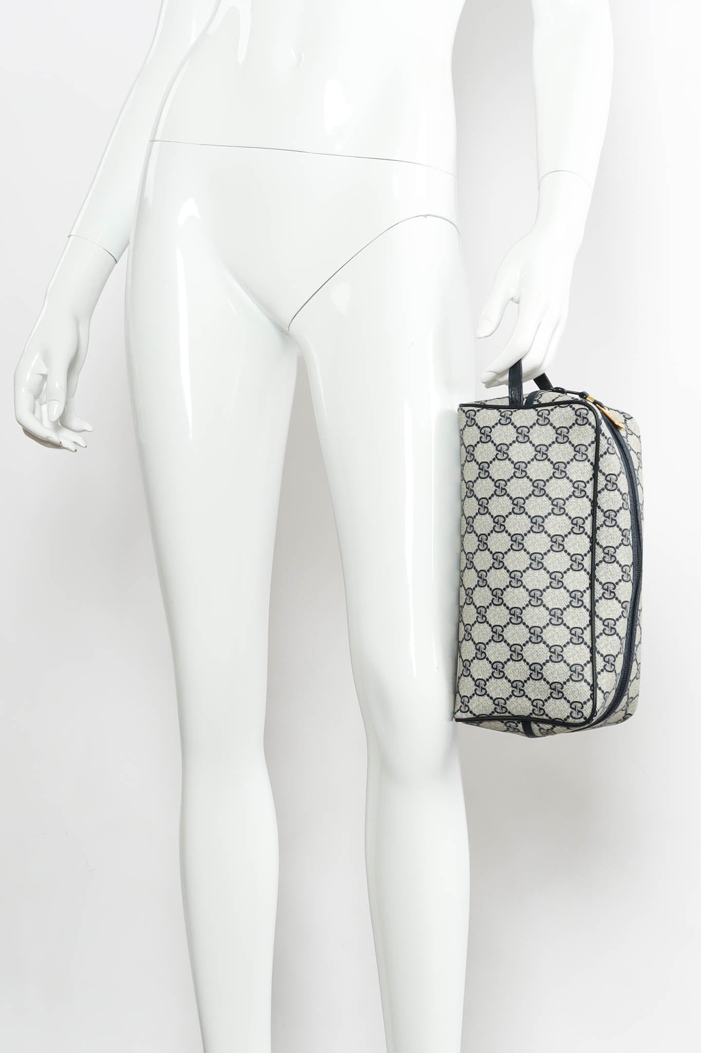 Vintage Gucci GG Monogram Travel Bag Case mannequin hand @ Recess Los Angeles