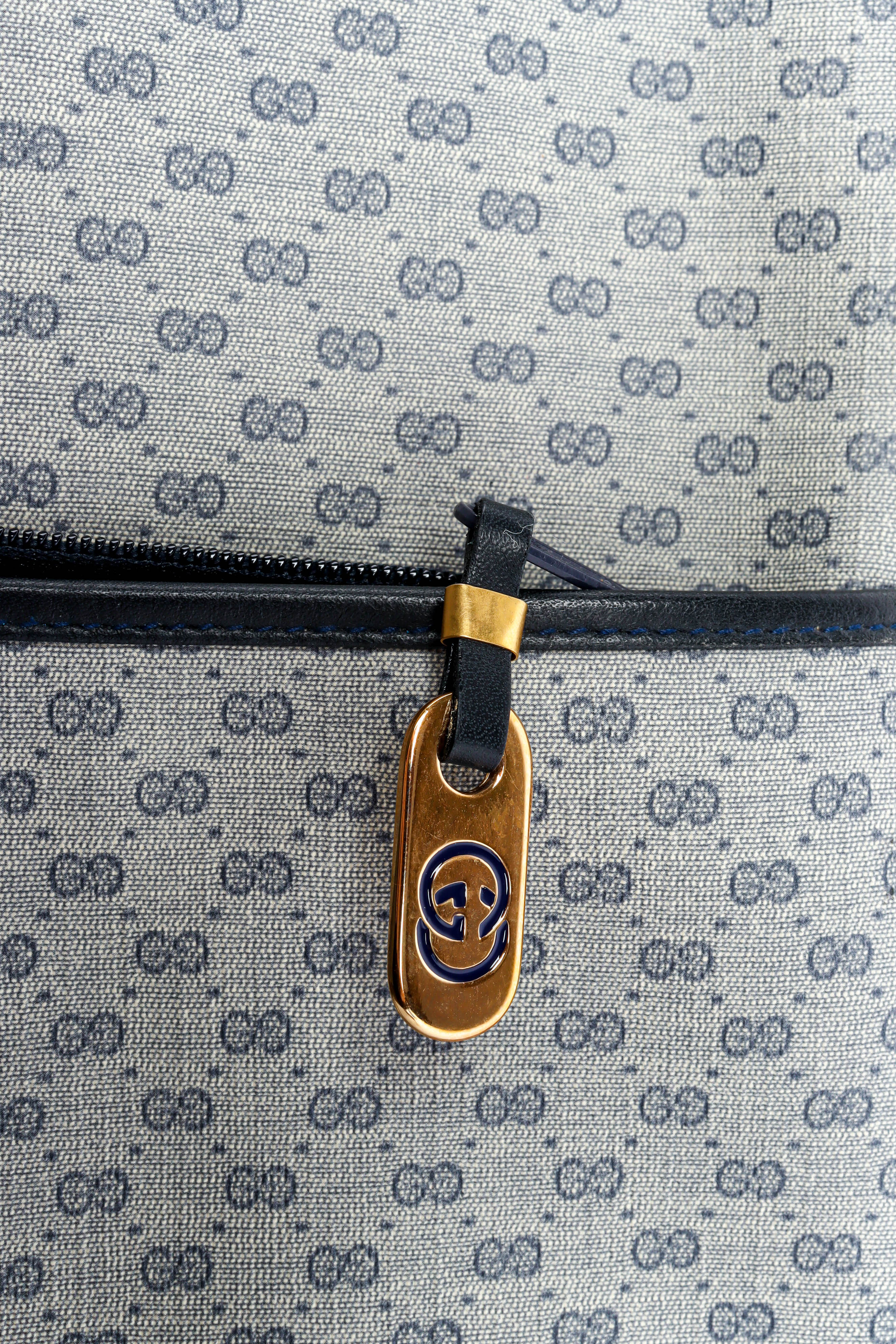 1980 Vintage Gucci Monogram Logo Tote Bag zipper logo @ Recess LA