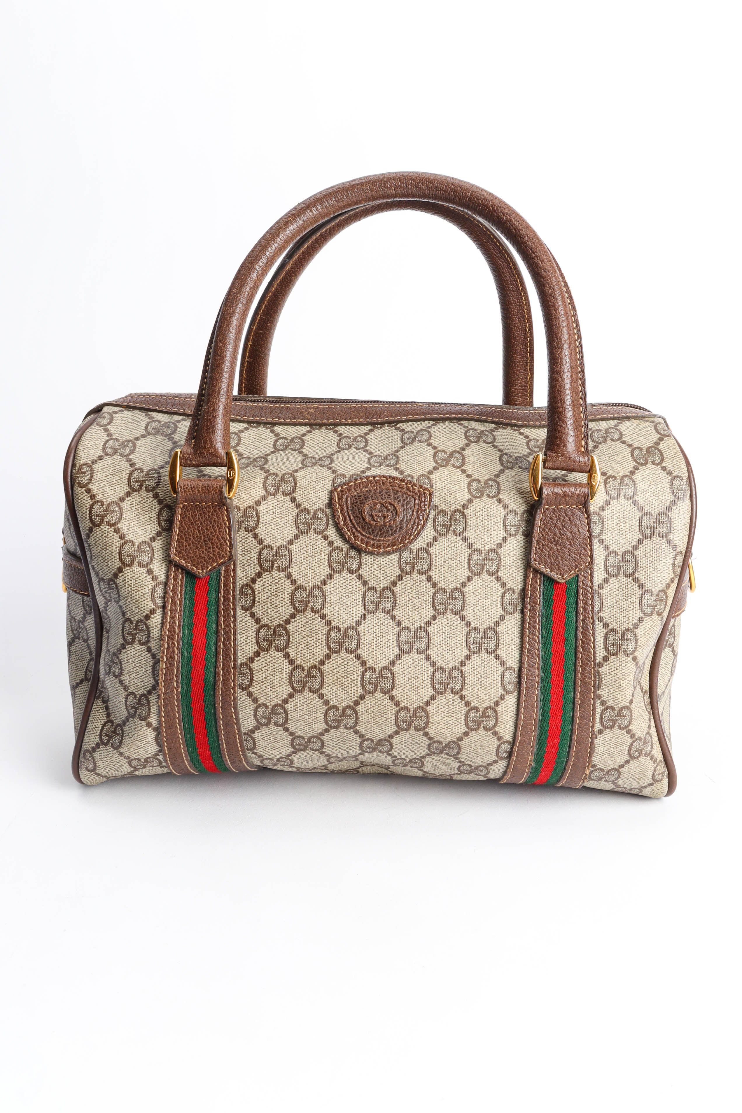 Vintage Gucci GG Monogram Mini Duffle Bag bag front @ Recess LA