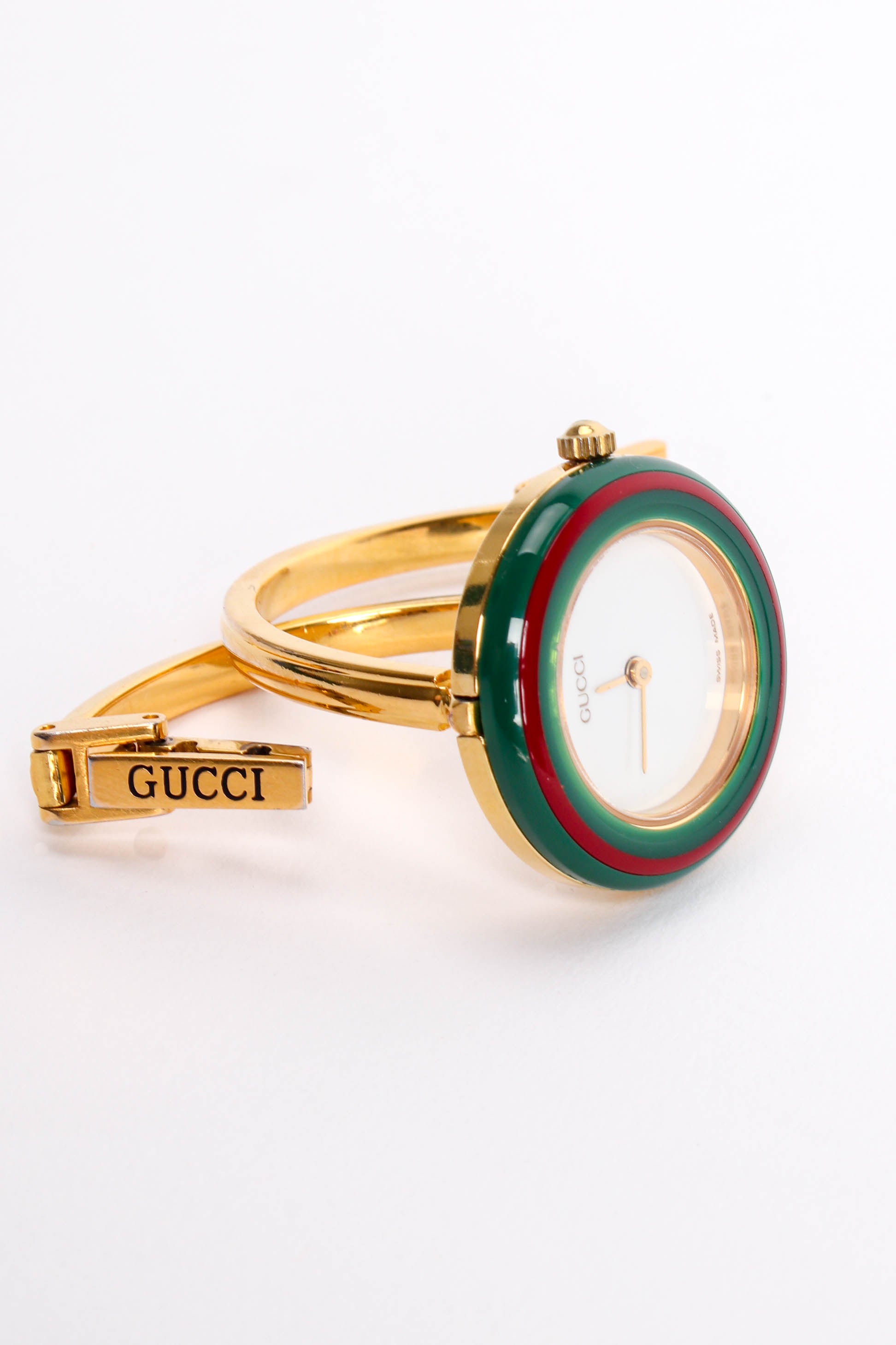 Vintage Gucci 13 Bezel Bracelet Watch Boxed Set stamp at Recess Los Angeles