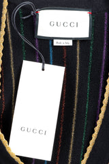 2020 Gucci Horsebit Metallic Stripe Knit Dress original gucci tag @ Recess Los Angeles