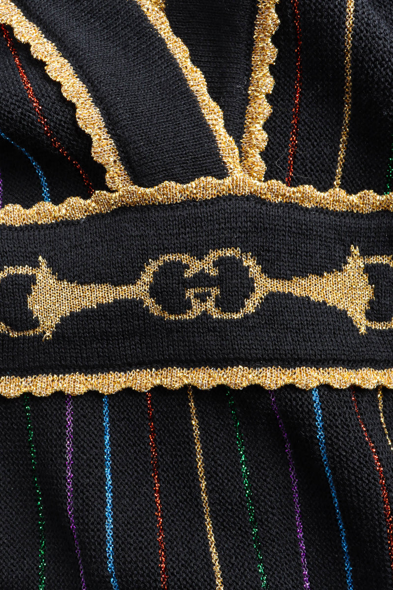 2020 Resort Gucci Horsebit Metallic Stripe Knit Dress Recess 2020 Resort Gucci Horsebit Metallic Stripe Knit Dress Recess