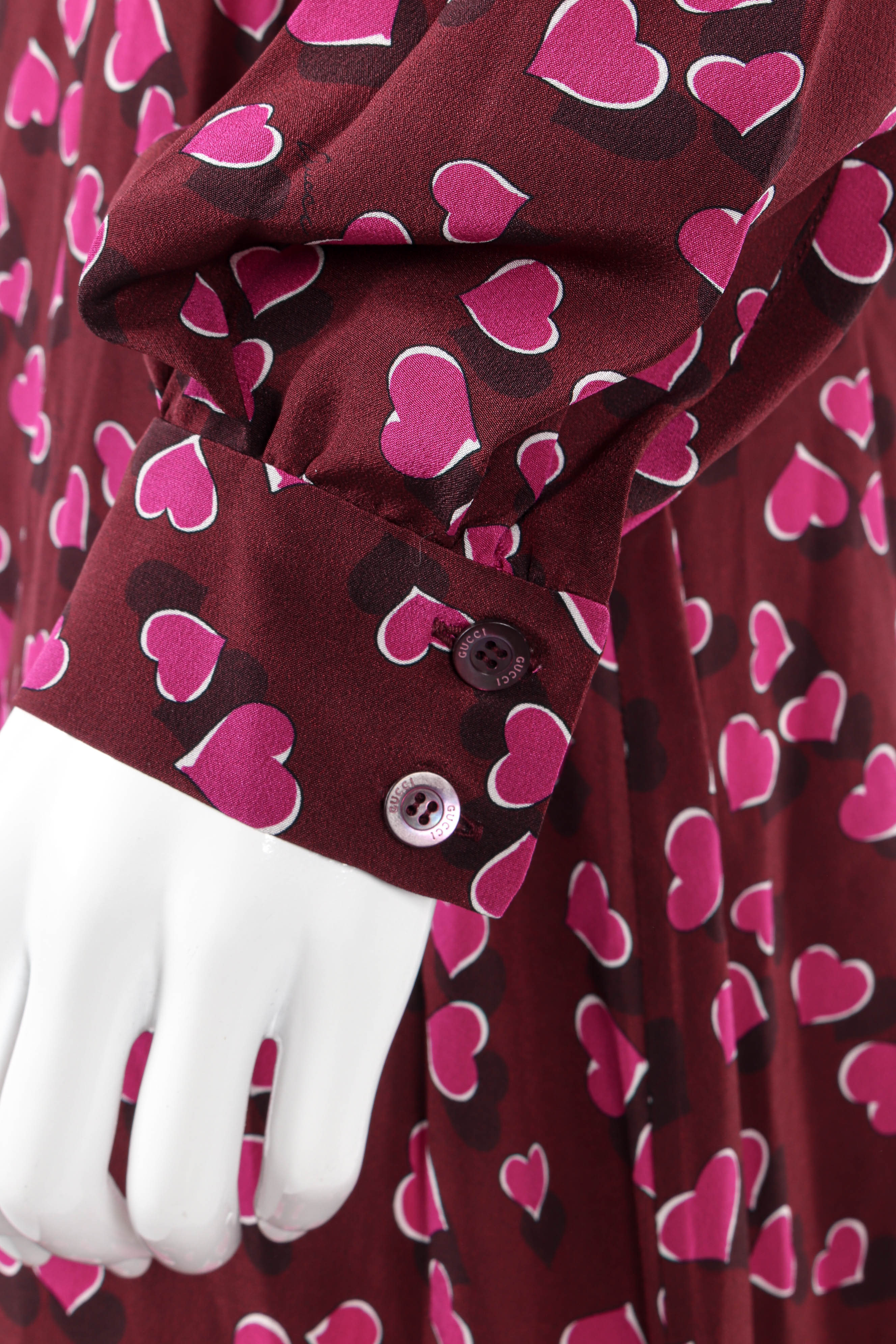 2014 Resort Gucci Heart On My Sleeve Maxi Dress gucci buttons  @ Recess LA