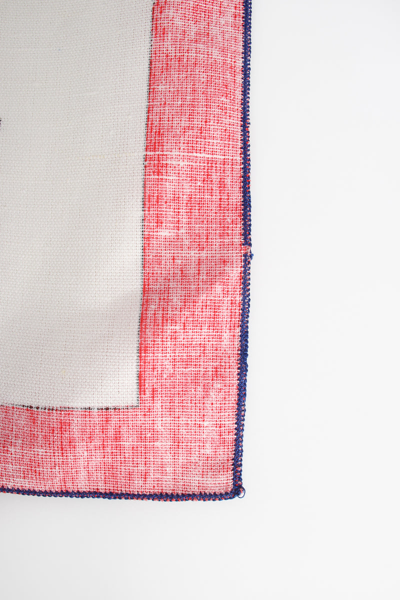 Vintage Gucci Linen Nautical Tablecloth Placemat Napkin Set dropped stitch at Recess LA
