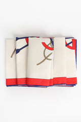 Vintage Gucci Linen Nautical Tablecloth Placemat Napkin Set 6 napkins at Recess Los Angeles