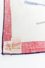 Vintage Gucci Linen Nautical Tablecloth Placemat Napkin Set label at Recess Los Angeles