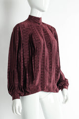 Vintage Gucci 1980s Silk Accordion Pleat Blouse mannequin angle @ Recess LA