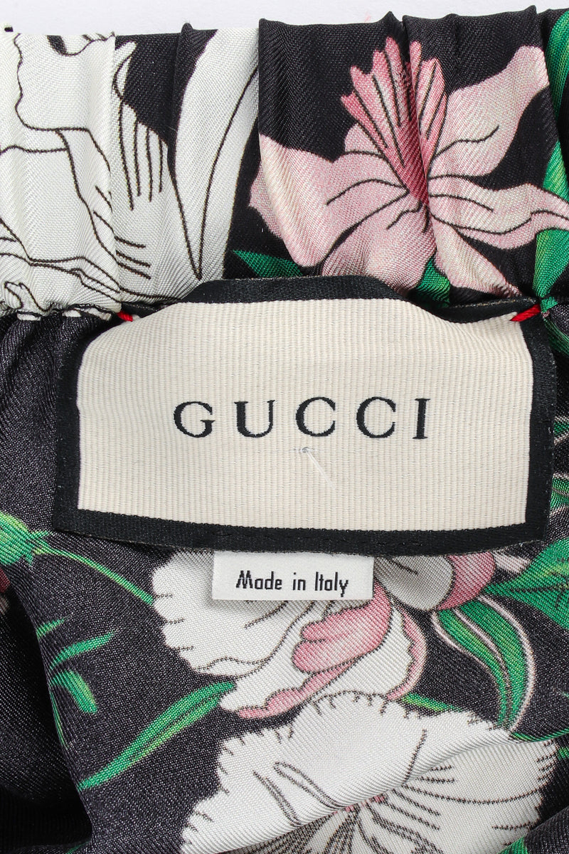 Gucci 2019 A/W Feline Garden Silk Pant tags @ Recess LA