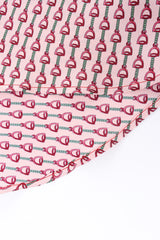 Gucci Horsebit Print Silk Blouse closeup of hem at Recess LA