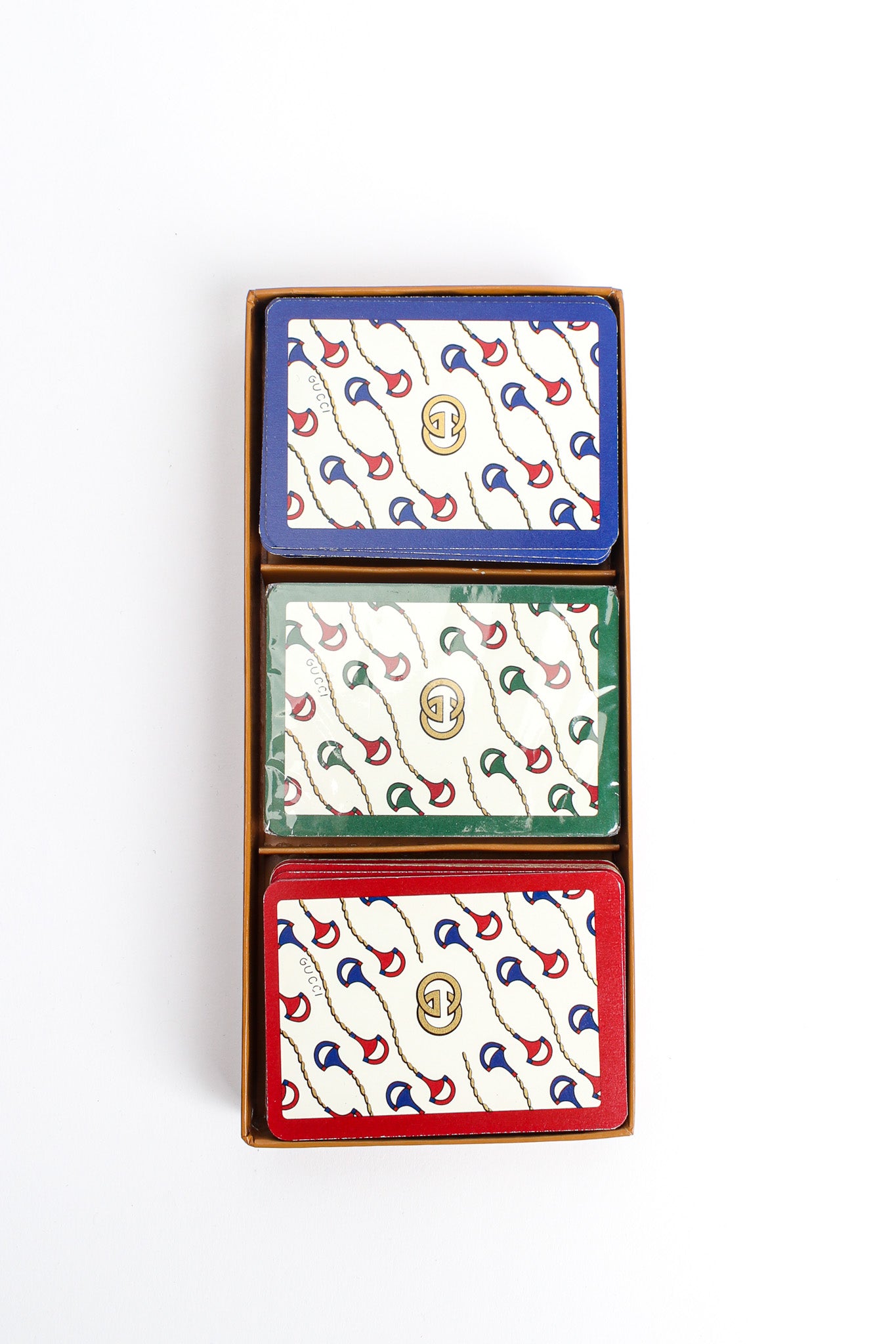 Vintage Gucci 3 Deck Signed Playing Card Boxed Set decks @ Recess LA