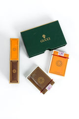 Vintage Gucci New In Box Unopened Orange & Brown Playing Card Set at Recess Los Angeles