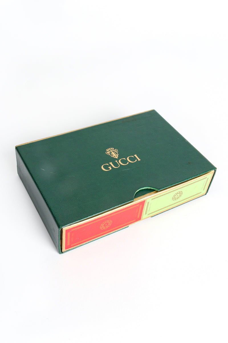 GUCCI Playing Cards Vintage Trump Game Authentic Yellow & Brown Logo  SEALED Box