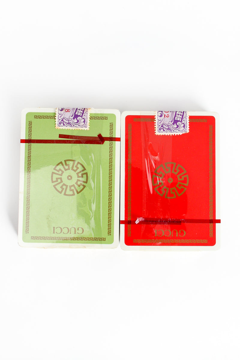 GUCCI Vintage Green & Red Playing Cards 2 Decks w/  Vintage playing cards,  Vintage gucci, Vintage green