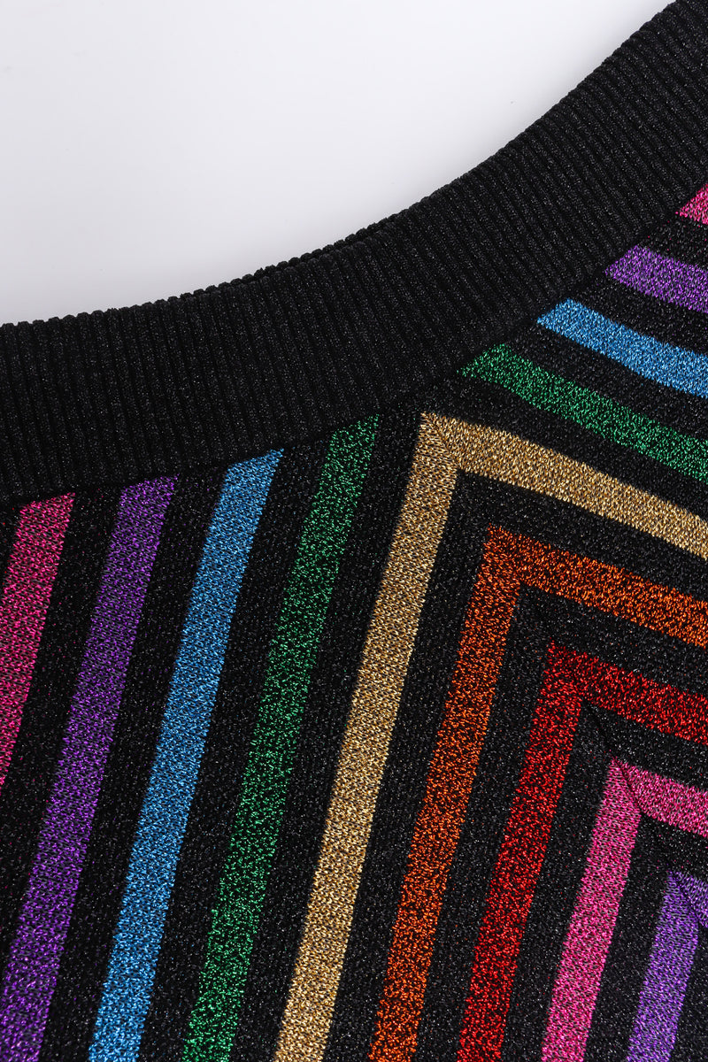 Colorful stripe midi skirt by Gucci from the 2017 Autumn collection waistband close up  @Recessla