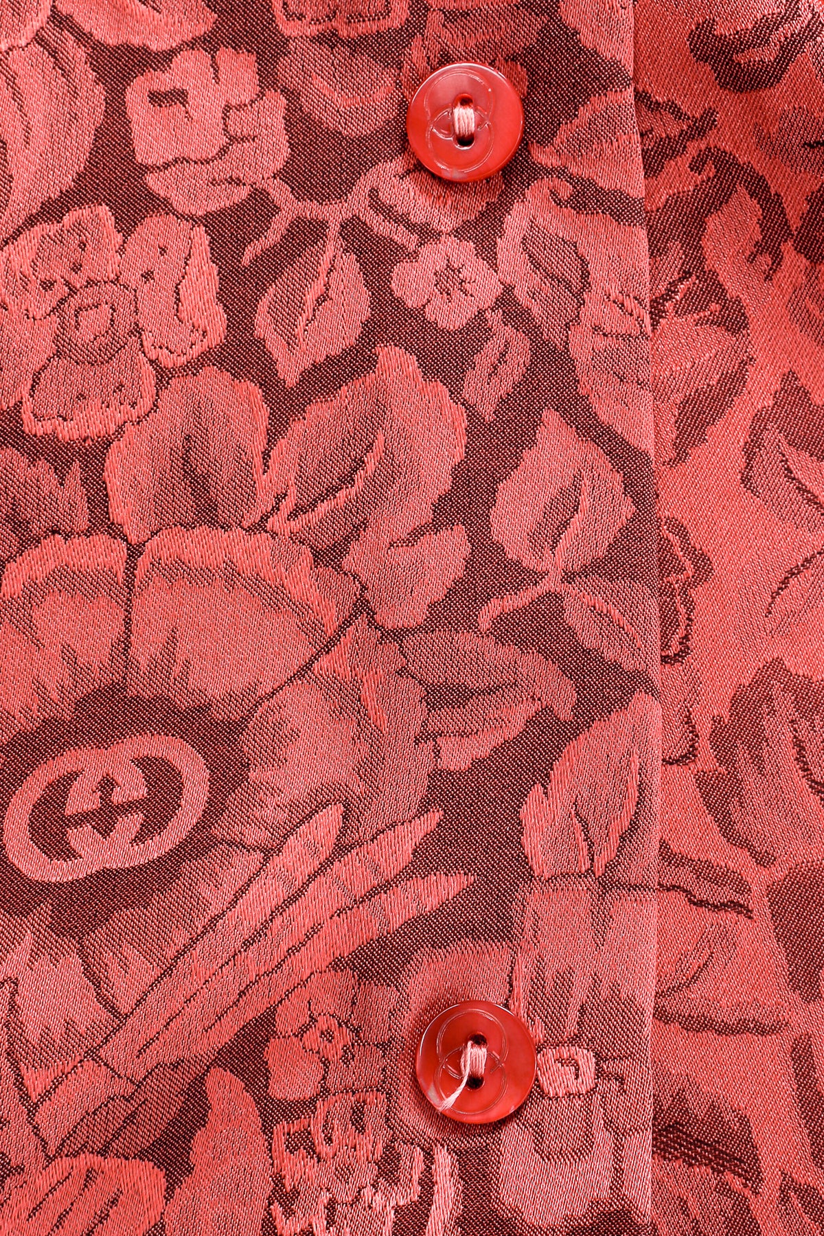 GUCCI フローラル柄 ポロシャツ ホワイト ヴィンテージ S トップス